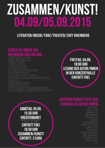 PLakat ZusammenKunst 2015, ZUFF Rheinberg, KeinVerlag